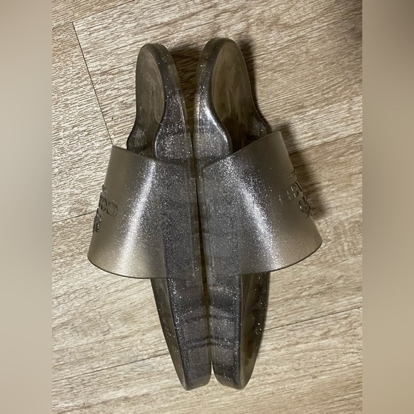 COACH CLEAR/SILVER GLITTER JELLY SLIDES - Picture 3 of 7